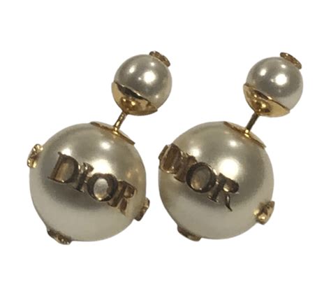 ball charm earrings vintage gold dior|christian dior crystal earrings.